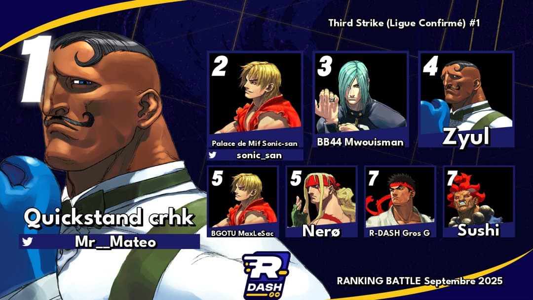 Top 8 Third Strike (Ligue Confirmé) #1 — Ranking Battle Septembre 2025