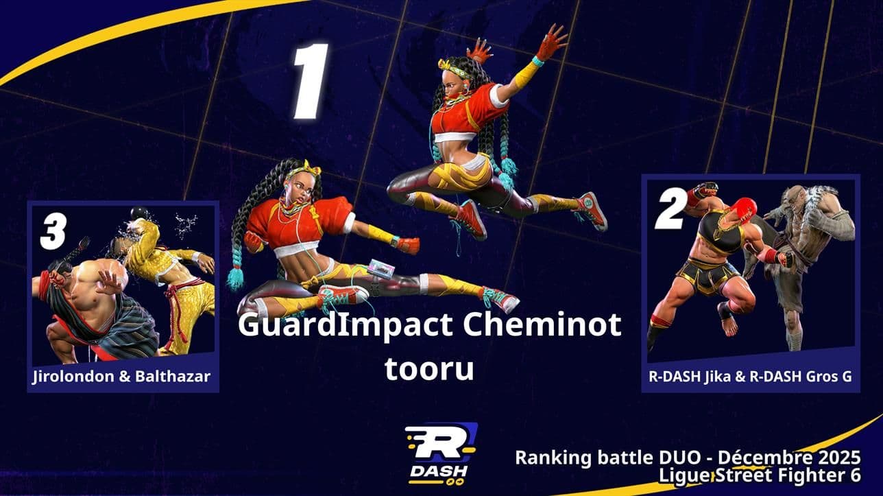 Top 3 Street Fighter 6 — tournoi en duo — Ranking Battle Décembre 2025