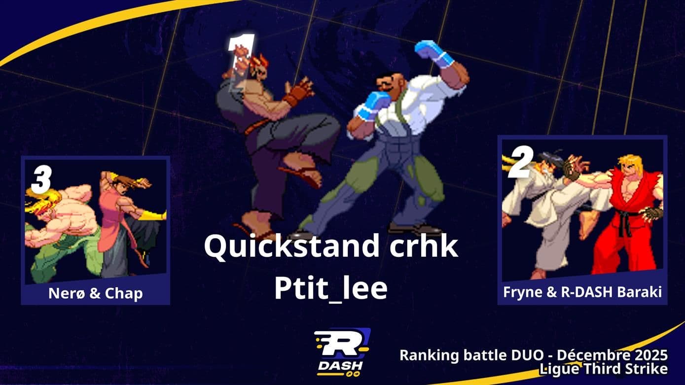 Top 3 Third Strike — tournoi en duo — Ranking Battle Décembre 2025