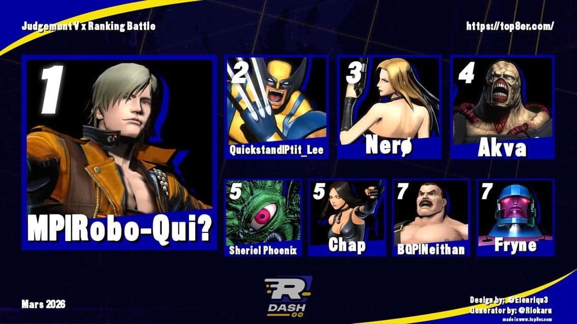 Top 8 Ultimate Marvel vs. Capcom 3 —  Judgement V x Ranking Battle Mars 2026 